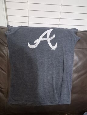 5th & Ocean Dark Gray Short Sleeve Tee with White 'A' Graphic